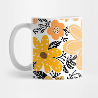 Yellow and black amazing Boho floral Mug